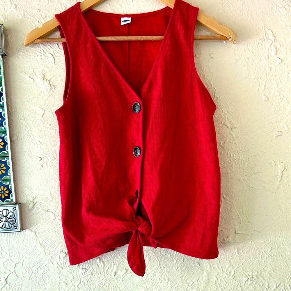 Old Navy Button & Tie Tank ❤️ size Small